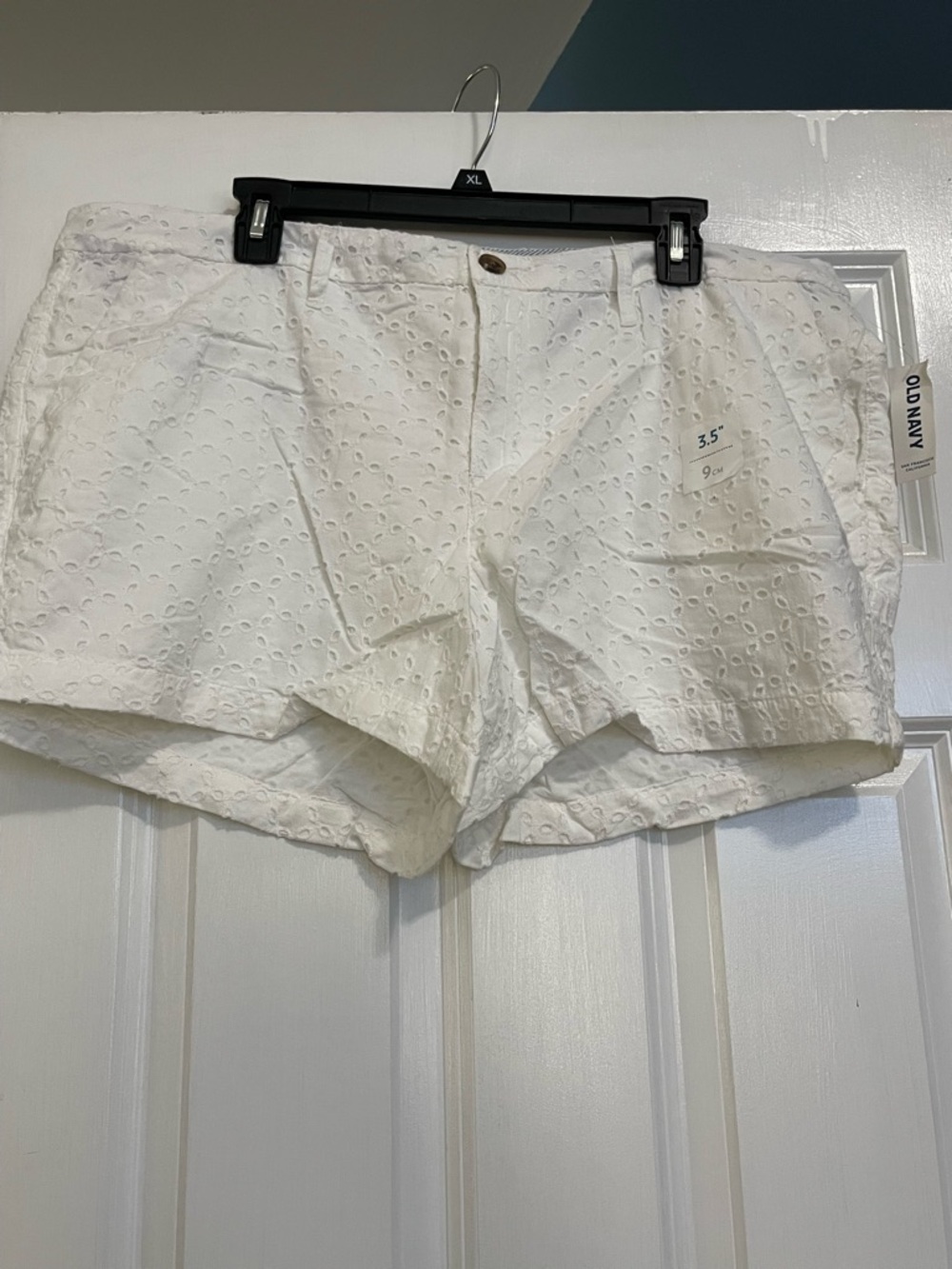 Old Navy White Eyelet Bermuda Shorts